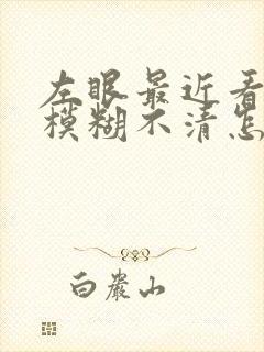 左眼最近看东西模糊不清怎么了