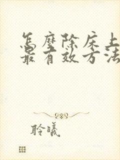 怎么除床上螨虫最有效方法