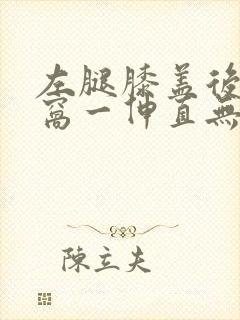 左腿膝盖后面腿窝一伸直无故筋疼