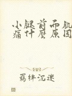 小腿前面肌肉疼痛什么原因引起的