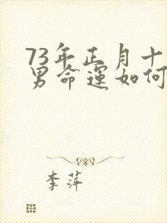 73年正月十五男命运如何