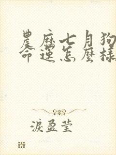 农历七月狗女的命运怎么样