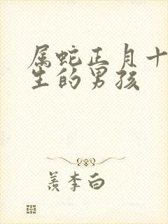 属蛇正月十三出生的男孩