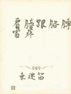 肩膀跟胳膊连接处疼封面