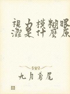 视力模糊眼睛干涩是什么原因