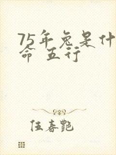 75年兔是什么命 五行封面