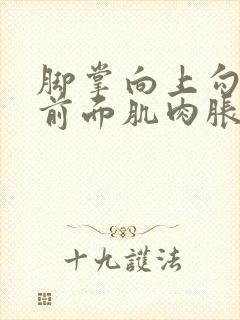 脚掌向上勾小腿前面肌肉胀疼