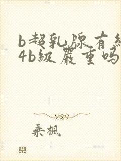 b超乳腺有结节4b级严重吗封面