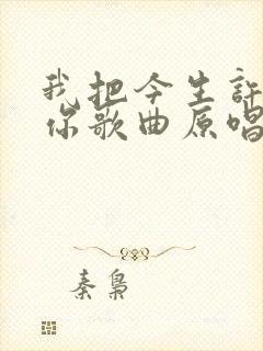 我把今生许给了你歌曲原唱