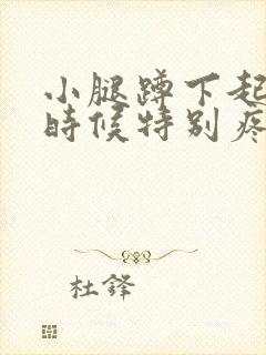 小腿蹲下起来的时候特别疼