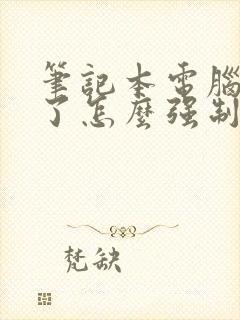 笔记本电脑黑屏了怎么强制关机