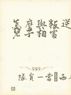 怎么与叛逆期的儿子相处封面