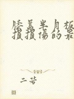 膝盖半月板二度损损伤的最好治疗