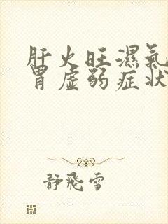 肝火旺湿气重脾胃虚弱症状