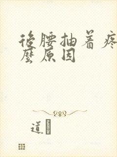 后腰抽着疼是什么原因