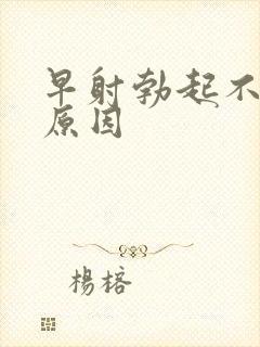 早射勃起不坚的原因封面