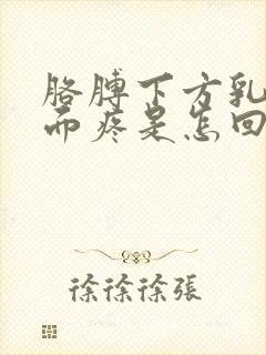 胳膊下方乳房侧面疼是怎回事