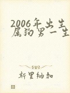 2006年出生属狗男一生命运