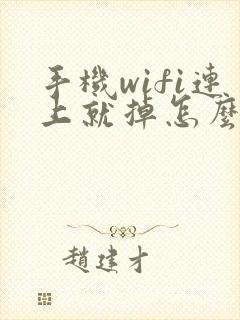 手机wifi连上就掉怎么回事