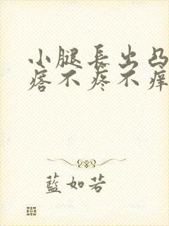 小腿长出凸起疙瘩不疼不痒