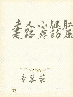 老人小腿肚子疼走路疼的原因封面