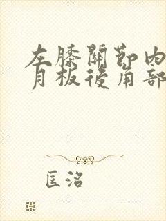 左膝关节内侧半月板后角部分撕裂