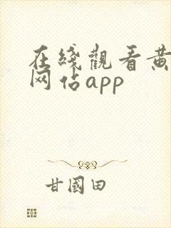 在线观看黄色的网站app
