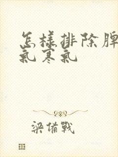 怎样排除脾胃湿气寒气