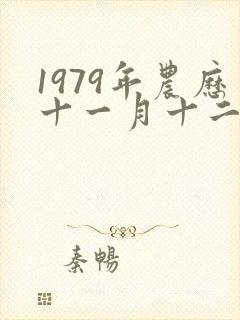 1979年农历十一月十二日出生是什么命封面