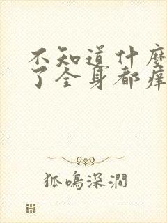 不知道什么过敏了全身都痒怎么办封面