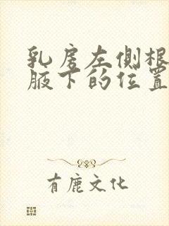 乳房左侧根部靠腋下的位置疼