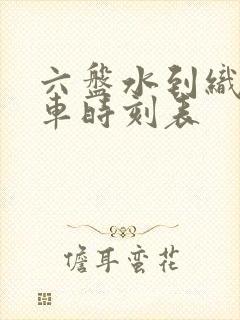 六盘水到织金汽车时刻表封面