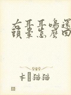 右耳耳鸣还有点头晕怎么回事封面