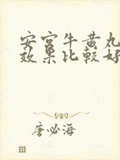 安宫牛黄丸那种效果比较好