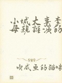 小城大事李秋萍母亲谁演的封面