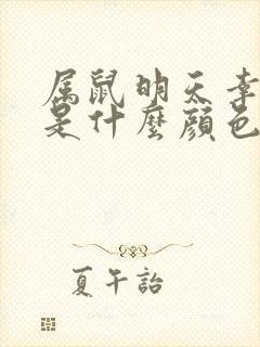 属鼠明天幸运色是什么颜色