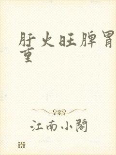 肝火旺脾胃湿气重