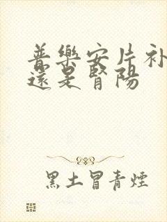 普乐安片补肾阴还是肾阳