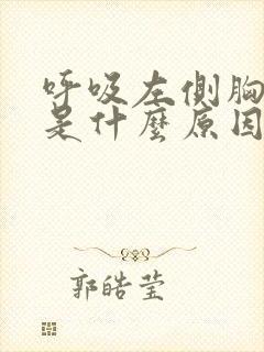 呼吸左侧胸口疼是什么原因引起的