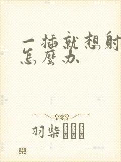 一插就想射应该怎么办封面