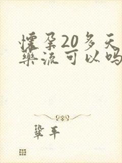 怀孕20多天用药流可以吗