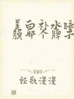 美白补水睡眠面膜哪个牌子好