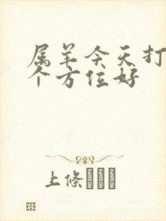 属羊今天打牌哪个方位好封面