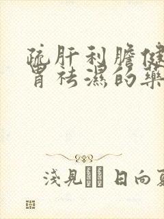 疏肝利胆健脾和胃祛湿的药封面