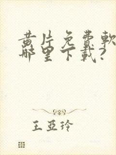 黄片免费软件在哪里下载?封面