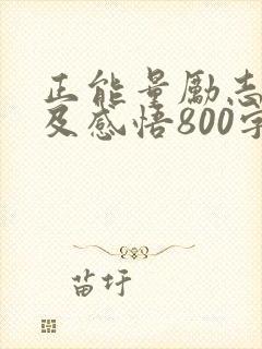 正能量励志故事及感悟800字