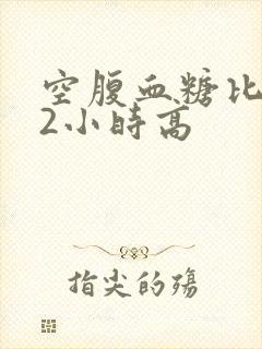 空腹血糖比餐后2小时高封面