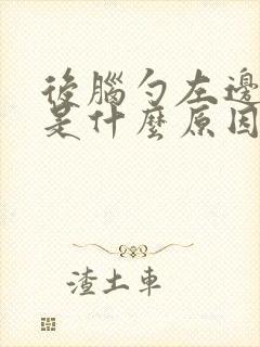 后脑勺左边点疼是什么原因