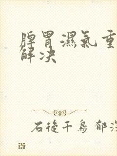 脾胃湿气重怎么解决