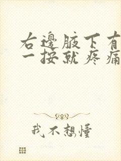 右边腋下有硬块一按就疼痛封面
